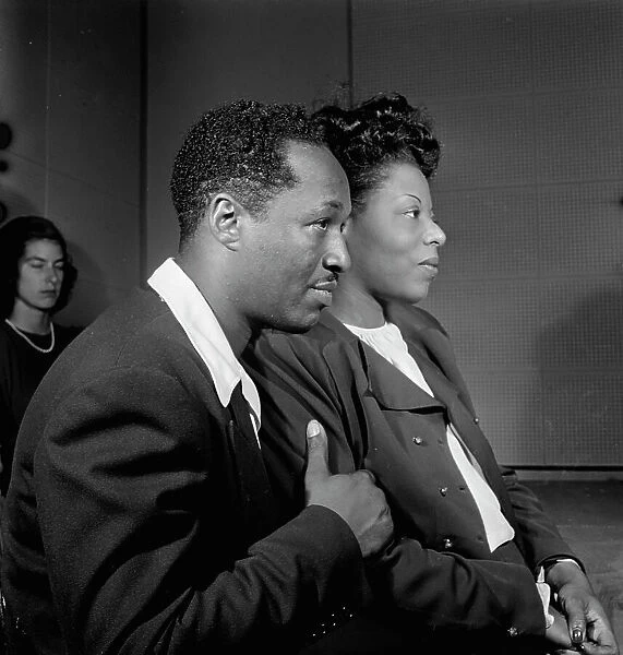 Portrait of Josh White and Mary Lou Williams, WMCA, New York, N.Y. ca. Oct. 1947. Creator: William Paul Gottlieb