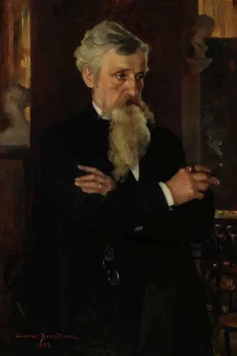Framed Print : Portrait of Journalist August Schauman, 1893. Creator: Gunnar Berndtson Framed Print : Portrait of Journalist August Schauman, 1893. Creator: Gunnar Berndtson
