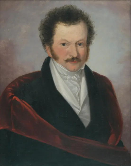 Framed Print : Portrait of Jozef Ellinger, 1826. Creator: Jozsef Peschky Framed Print : Portrait of Jozef Ellinger, 1826. Creator: Jozsef Peschky