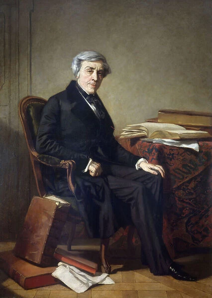 Portrait of Jules Michelet (1798-1874), ca 1865. Creator: Couture, Thomas (1815-1879)