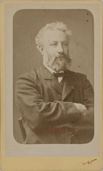Framed Print : Portrait of Jules Verne (1828-1905), c. 1870. Creator: Photo studio Nadar Framed Print : Portrait of Jules Verne (1828-1905), c. 1870. Creator: Photo studio Nadar
