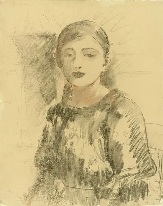 Framed Print : Portrait of Julie Manet, 1890. Creator: Berthe Morisot Framed Print : Portrait of Julie Manet, 1890. Creator: Berthe Morisot