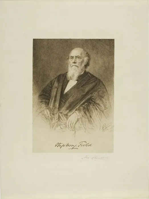 Framed Print : Portrait of Justice Stephen Field, 1890. Creator: Max Rosenthal