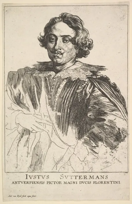 Framed Print : Portrait of Justus Suttermans, 17th century. Creator: Anthony van Dyck Framed Print : Portrait of Justus Suttermans, 17th century. Creator: Anthony van Dyck
