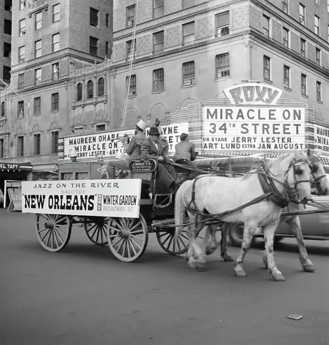 Framed Print : Portrait of Kaiser Marshall, Art Hodes, Sandy Williams, Cecil (Xavier)...Times Square, N.Y. 1947. Creator: William Paul Gottlieb