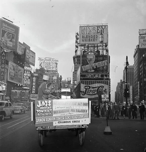 Portrait of Kaiser Marshall, Art Hodes, Sandy Williams, Cecil (Xavier)...Times Square, N.Y. 1947. Creator: William Paul Gottlieb