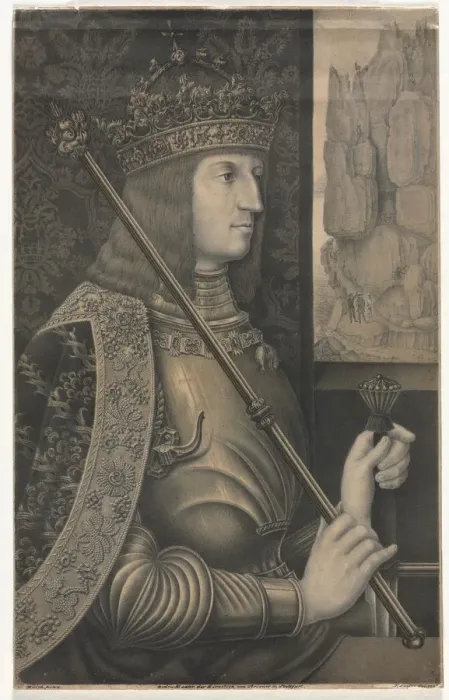 Framed Print : Portrait of Kaiser Maximilian I with Crown and Scepter, 1825. Creator: Florentin Lauter (German) Framed Print : Portrait of Kaiser Maximilian I with Crown and Scepter, 1825. Creator: Florentin Lauter (German)