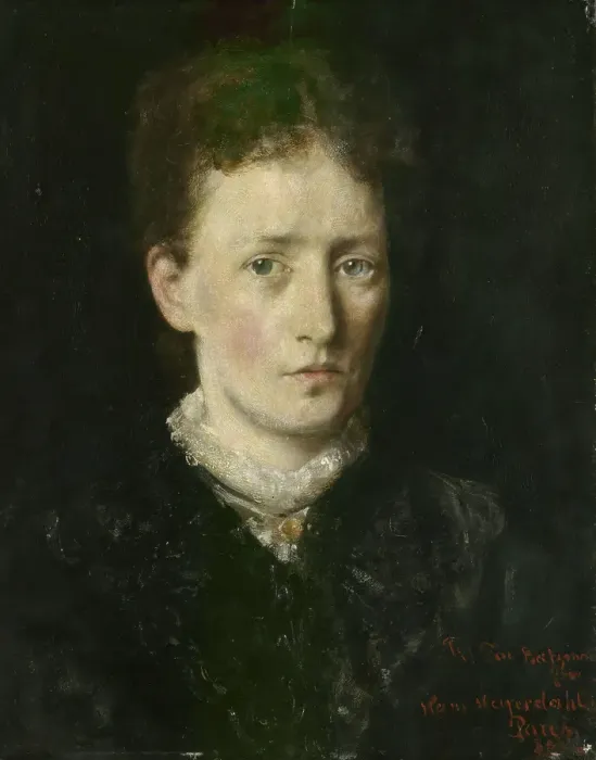 Framed Print : Portrait of Karen Marie Baetzmann, b. Fougner, probably 1880. Creator: Hans Heyerdahl Framed Print : Portrait of Karen Marie Baetzmann, b. Fougner, probably 1880. Creator: Hans Heyerdahl