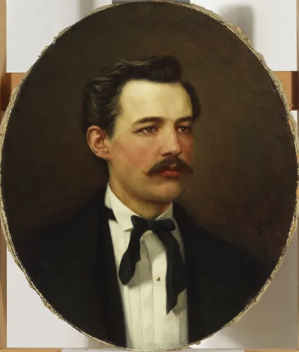 Framed Print : Portrait of Karl Emanuel Jansson, 1879. Creator: August Fredrik Ahlstedt Framed Print : Portrait of Karl Emanuel Jansson, 1879. Creator: August Fredrik Ahlstedt