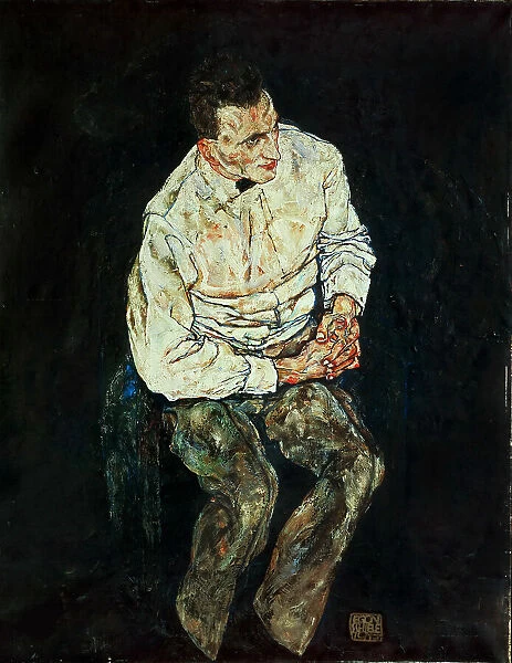 Portrait of Karl Grünwald, 1917. Creator: Schiele, Egon (1890-1918)