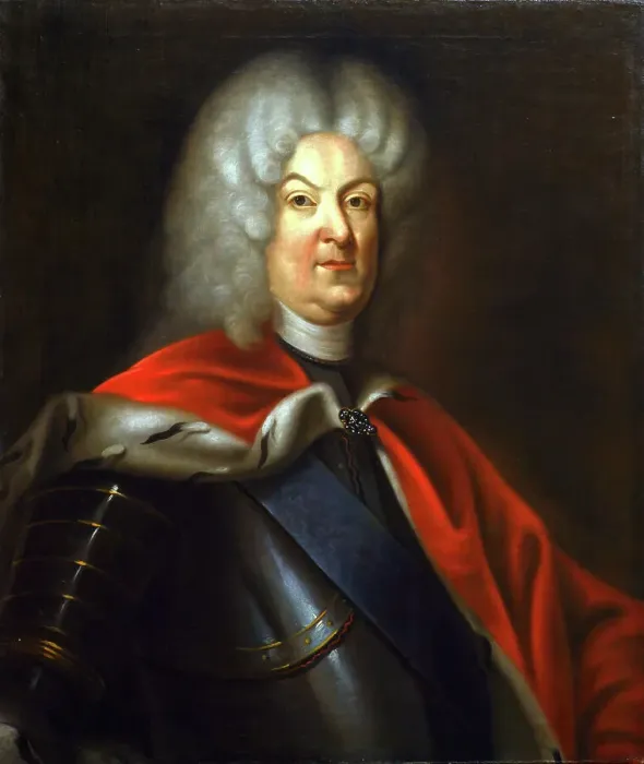 Framed Print : Portrait of Karl Leopold, Duke of Mecklenburg-Schwerin (1678-1747), Second Half of the 18th cen. Creator: Anonymous Framed Print : Portrait of Karl Leopold, Duke of Mecklenburg-Schwerin (1678-1747), Second Half of the 18th cen. Creator: Anonymous