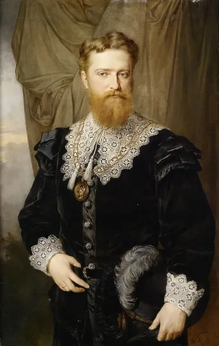 Framed Print : Portrait Of Karl Lueger (1844-1910) In Historical Costume, 1876. Artist: Nigg, Hermann (1849-1928) Framed Print : Portrait Of Karl Lueger (1844-1910) In Historical Costume, 1876. Artist: Nigg, Hermann (1849-1928)