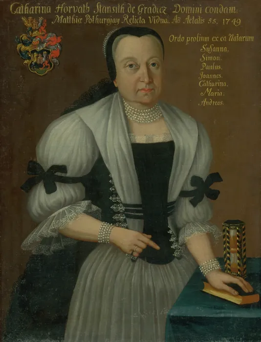 Framed Print : Portrait of Katarina Horvath-Stancic, aged fifty-five, 1749. Creator: Jan Gottlieb Kramer Framed Print : Portrait of Katarina Horvath-Stancic, aged fifty-five, 1749. Creator: Jan Gottlieb Kramer