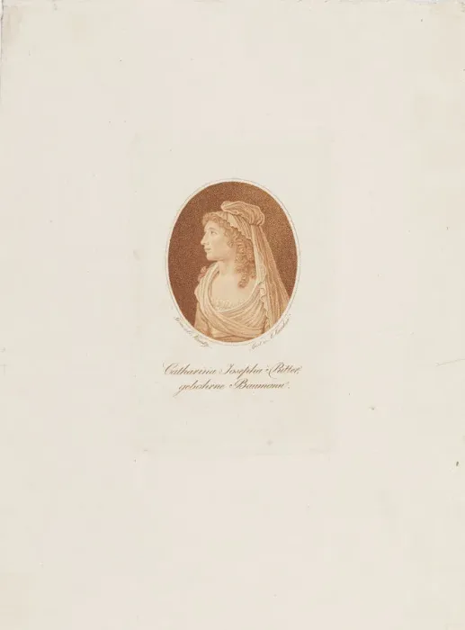 Framed Print : Portrait of Katharina Josepha Ritter, nee Baumann (11763-1849), c. 1800. Creator: Karcher Framed Print : Portrait of Katharina Josepha Ritter, nee Baumann (11763-1849), c. 1800. Creator: Karcher
