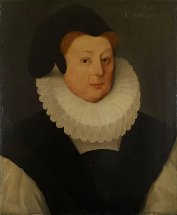 Framed Print : Portrait of Katherine, Lady Gresley, 1585. Creator: Unknown Framed Print : Portrait of Katherine, Lady Gresley, 1585. Creator: Unknown