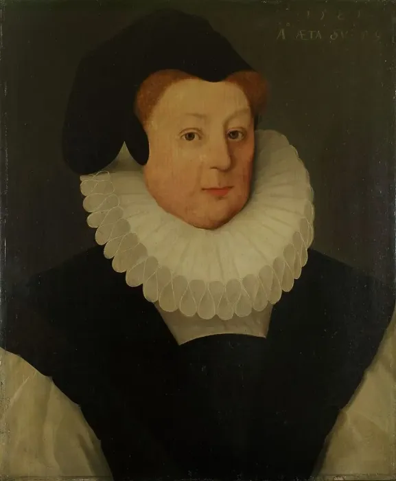 Framed Print : Portrait of Katherine, Lady Gresley, 1585. Creator: Unknown Framed Print : Portrait of Katherine, Lady Gresley, 1585. Creator: Unknown