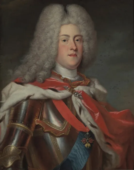 Framed Print : Portrait of the King Augustus III of Poland (1696-1763), Elector of Saxony, 1727. Creator: Silvestre, Louis de (1675-1760) Framed Print : Portrait of the King Augustus III of Poland (1696-1763), Elector of Saxony, 1727. Creator: Silvestre, Louis de (1675-1760)