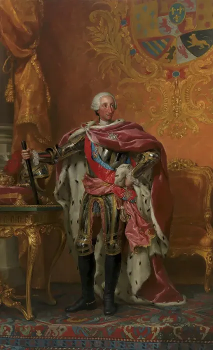 Framed Print : Portrait of King Charles III of Spain, 1765-1766. Creator: Anton Raphael Mengs Framed Print : Portrait of King Charles III of Spain, 1765-1766. Creator: Anton Raphael Mengs