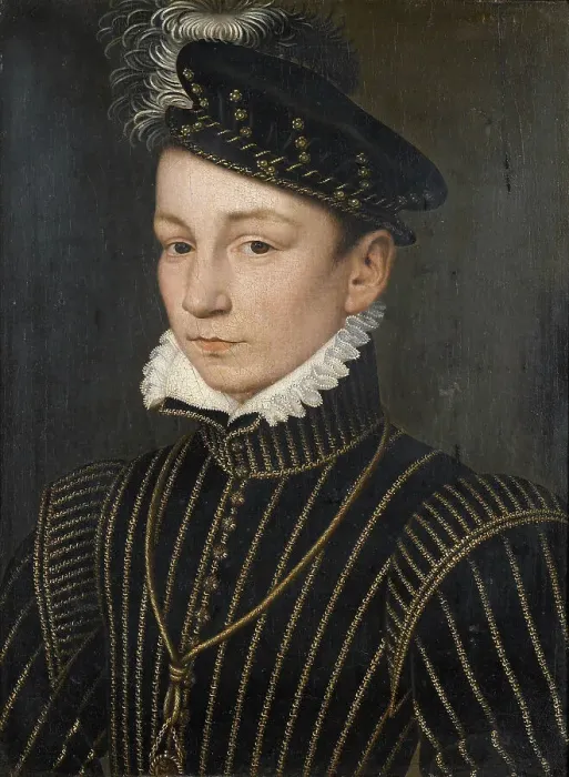 Framed Print : Portrait of King Charles IX of France (1550-1574), c1562-1563. Creator: Clouet, François (1510-1572) Framed Print : Portrait of King Charles IX of France (1550-1574), c1562-1563. Creator: Clouet, François (1510-1572)