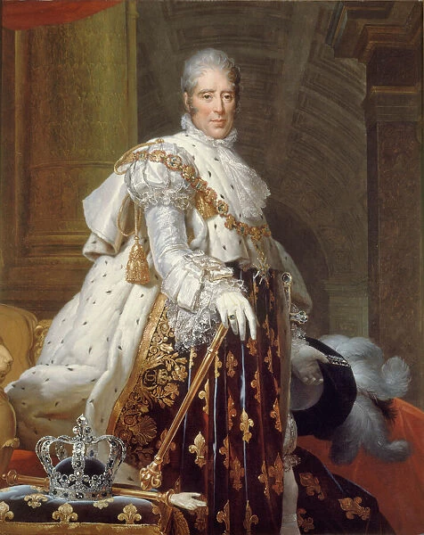 Portrait of King Charles X of France (1757-1836), 1825. Creator: Gerard