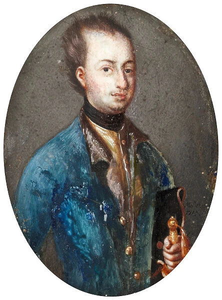 Portrait of the King Charles XII of Sweden (1682-1718). Artist: Moller, Johannes Heinrich (1814-1885)