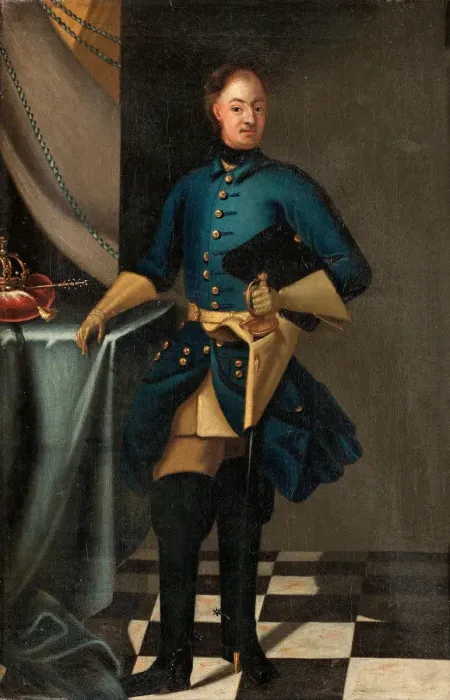 Framed Print : Portrait of the King Charles XII of Sweden (1682-1718), c. 1716. Artist: Krafft, David, von (1655-1724) Framed Print : Portrait of the King Charles XII of Sweden (1682-1718), c. 1716. Artist: Krafft, David, von (1655-1724)