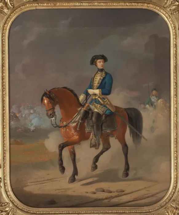 Framed Print : Portrait of the King Charles XII of Sweden (1682-1718) on horseback, 1863 Framed Print : Portrait of the King Charles XII of Sweden (1682-1718) on horseback, 1863