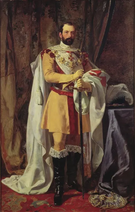 Framed Print : Portrait of the King Charles XV of Sweden (1826-1872), 1861 Framed Print : Portrait of the King Charles XV of Sweden (1826-1872), 1861