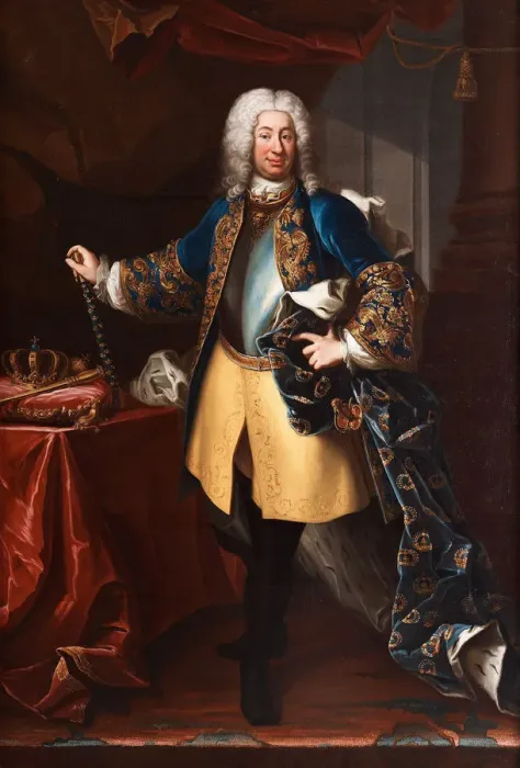 Framed Print : Portrait of King Frederick I of Sweden (1676-1751), ca 1730 Framed Print : Portrait of King Frederick I of Sweden (1676-1751), ca 1730