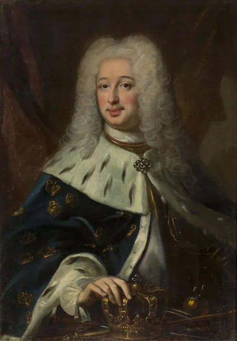 Framed Print : Portrait of King Frederick I of Sweden (1676-1751), 1720s. Creator: Anonymous Framed Print : Portrait of King Frederick I of Sweden (1676-1751), 1720s. Creator: Anonymous
