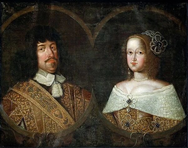 Portrait of King Frederick III of Denmark (1609-1670) and Sophie Amalie (1670-1710)