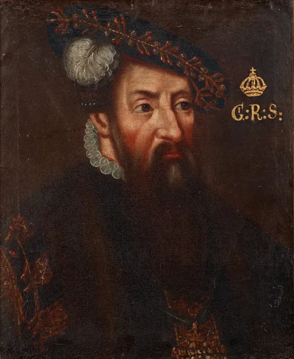 Framed Print : Portrait of the King Gustav I of Sweden (1496-1560), um 1700. Artist: Anonymous Framed Print : Portrait of the King Gustav I of Sweden (1496-1560), um 1700. Artist: Anonymous