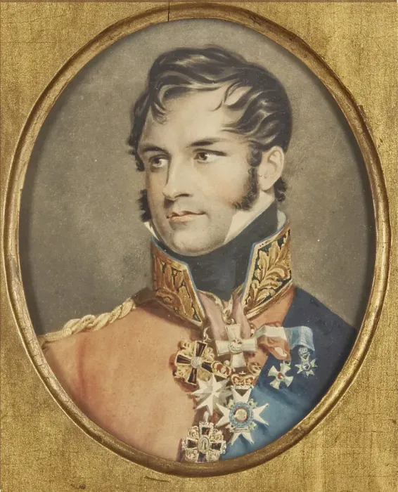 Framed Print : Portrait of King Leopold I of Belgium (1790-1865), c 1817. Creator: Dawe, George, (after) Framed Print : Portrait of King Leopold I of Belgium (1790-1865), c 1817. Creator: Dawe, George, (after)