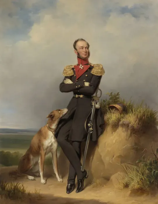 Framed Print : Portrait of King William II of the Netherlands (1792-1849), 1839. Artist: Kruseman, Jan Adam (1804-1862)