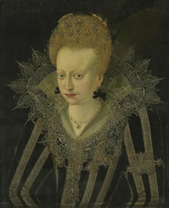 Framed Print : Portrait of Kirsten Munk, c1615. Creator: Jacob Van Der Doordt Framed Print : Portrait of Kirsten Munk, c1615. Creator: Jacob Van Der Doordt