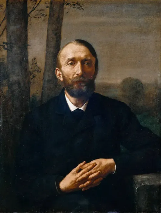 Framed Print : Portrait of Konrad Fiedler (1841-1895), 1884. Creator: Thoma, Hans (1839-1924) Framed Print : Portrait of Konrad Fiedler (1841-1895), 1884. Creator: Thoma, Hans (1839-1924)