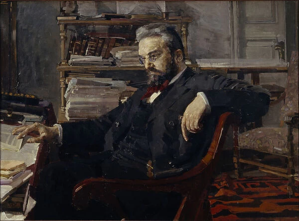 Portrait of Konstantin Dmitryevich Artsybushev (1849-1901), 1897. Artist: Vrubel, Mikhail Alexandrovich (1856-1910)