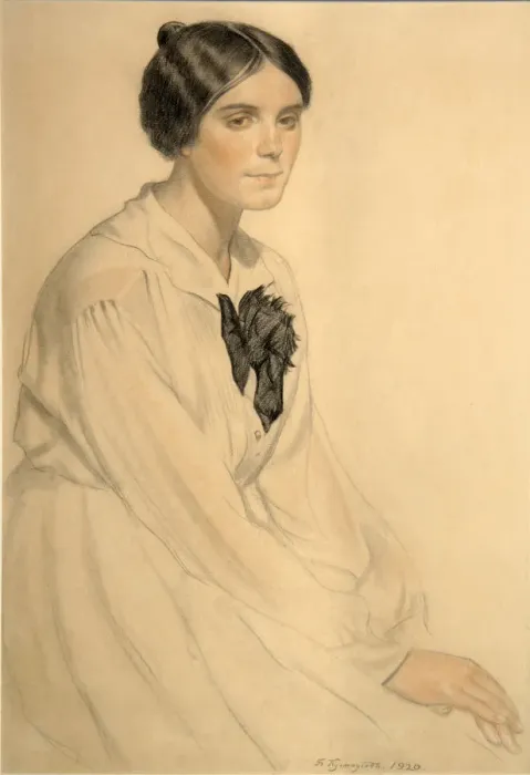Framed Print : Portrait of Ksenia Nikolayevna Semenova (Skalova), 1920. Artist: Kustodiev, Boris Michaylovich (1878-1927) Framed Print : Portrait of Ksenia Nikolayevna Semenova (Skalova), 1920. Artist: Kustodiev, Boris Michaylovich (1878-1927)