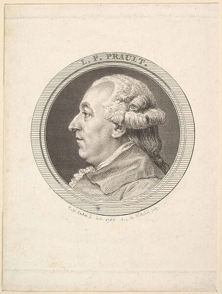 Portrait of L. F. Prault, 1787. Creator: Augustin de Saint-Aubin