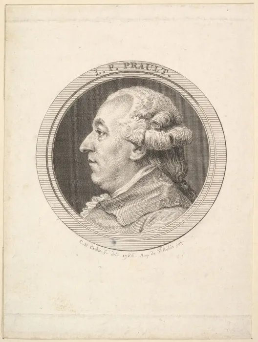 Framed Print : Portrait of L. F. Prault, 1787. Creator: Augustin de Saint-Aubin Framed Print : Portrait of L. F. Prault, 1787. Creator: Augustin de Saint-Aubin