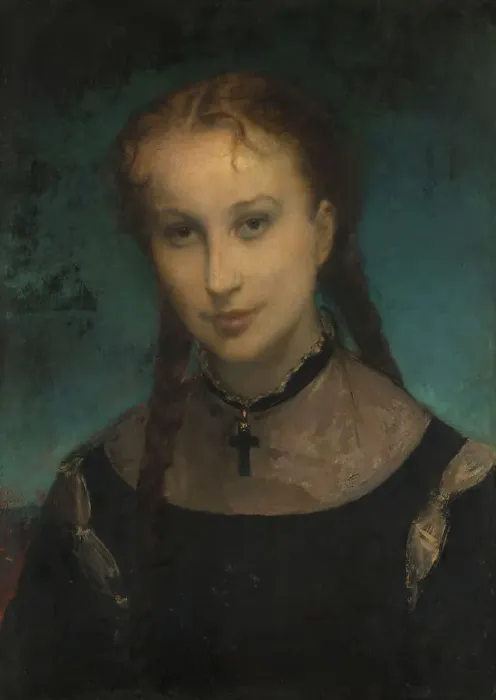 Framed Print : Portrait de la comtesse de Monfort, c.1870. Creator: Gustave Ricard Framed Print : Portrait de la comtesse de Monfort, c.1870. Creator: Gustave Ricard