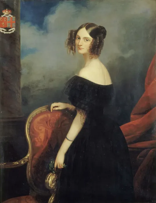 Framed Print : Portrait de la duchesse de Valençay, comtesse de Talleyrand-Périgord. c.1838. Creator: Claude-Marie Dubufe Framed Print : Portrait de la duchesse de Valençay, comtesse de Talleyrand-Périgord. c.1838. Creator: Claude-Marie Dubufe