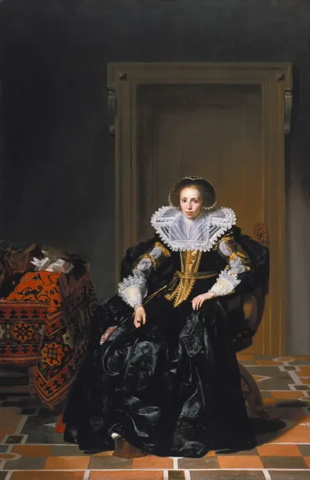 Framed Print : Portrait of a Lady, 1632. Artist: Keyser, Thomas de (1597-1651) Framed Print : Portrait of a Lady, 1632. Artist: Keyser, Thomas de (1597-1651)