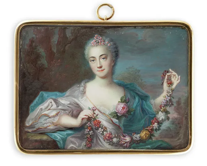 Framed Print : Portrait of a lady, 1707-1767. Creator: Jean-Baptiste Massé Framed Print : Portrait of a lady, 1707-1767. Creator: Jean-Baptiste Massé