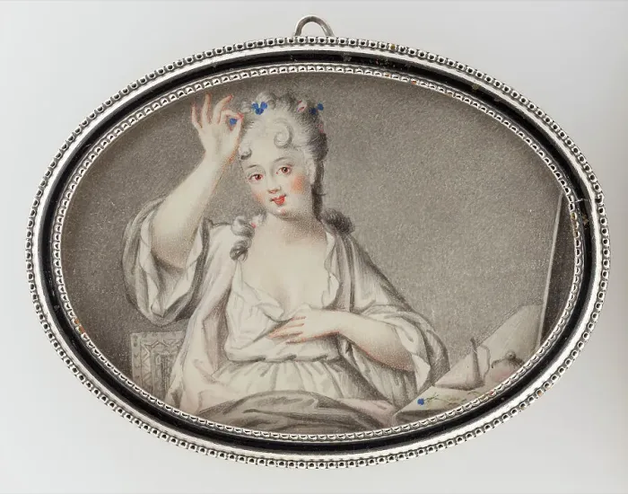 Framed Print : Portrait of a lady, 1710. Creator: Circle of Carl Gustaf Klingstedt Framed Print : Portrait of a lady, 1710. Creator: Circle of Carl Gustaf Klingstedt