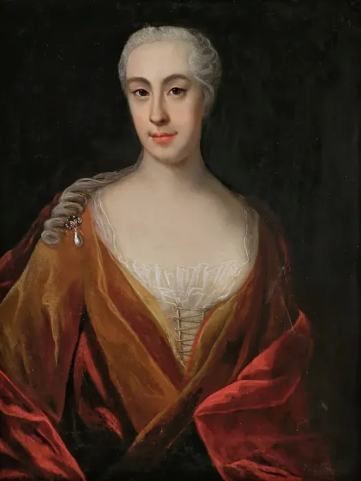 Framed Print : Portrait of a Lady, 1726. Creator: Johann David Swartz Framed Print : Portrait of a Lady, 1726. Creator: Johann David Swartz