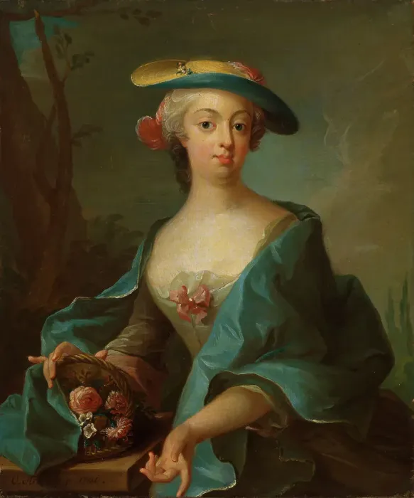 Framed Print : Portrait of a Lady, 1740. Creator: Olof Arenius Framed Print : Portrait of a Lady, 1740. Creator: Olof Arenius