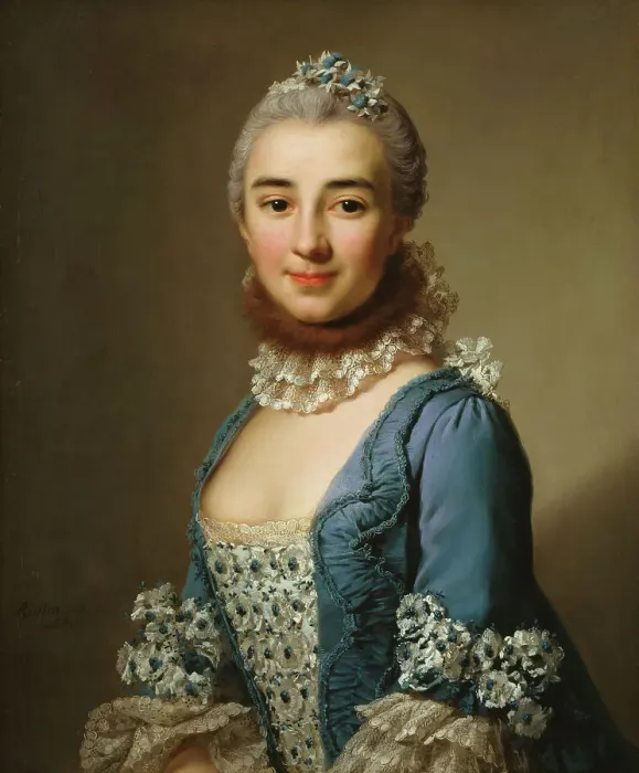 Framed Print : Portrait of a Lady, 1753. Creator: Alexander Roslin Framed Print : Portrait of a Lady, 1753. Creator: Alexander Roslin
