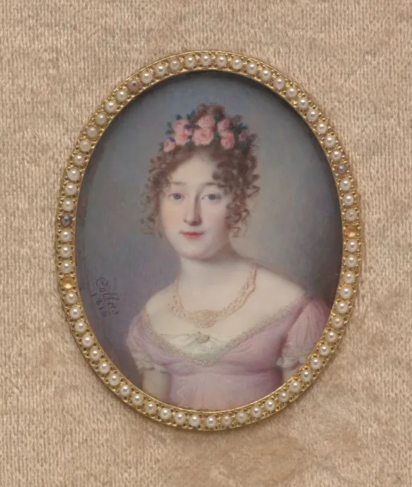 Framed Print : Portrait of a Lady, 1816. Creator: Louis Antoine Collas Framed Print : Portrait of a Lady, 1816. Creator: Louis Antoine Collas