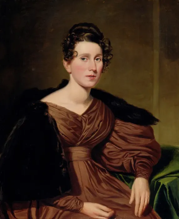 Framed Print : Portrait of a Lady, 1836. Creator: Charles Loring Elliott Framed Print : Portrait of a Lady, 1836. Creator: Charles Loring Elliott